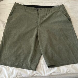 Olive Green surf and turf volcom shorts